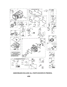 Head-Cylinder / Dipstick / Sump parts for Briggs & Stratton Lawn & Garden Engine 31H777-0831-E2 from AppliancePartsPros.com