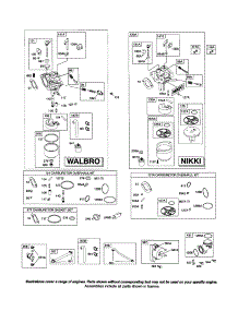Carburetor parts for Briggs & Stratton Lawn & Garden Engine 31L700 (0036-0192) from AppliancePartsPros.com