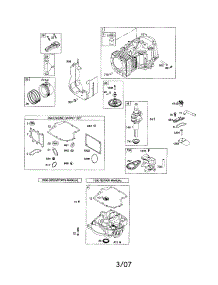 Cylinder / Crankshaft / Sump parts for Briggs & Stratton Lawn & Garden Engine 31M900 (0111) from AppliancePartsPros.com