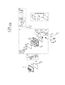 Head-Cylinder / Dipstick parts for Briggs & Stratton Lawn & Garden Engine 31M900 (0111) from AppliancePartsPros.com