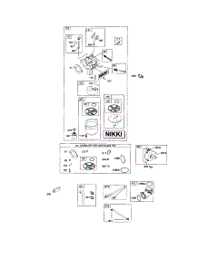 Carburetor parts for Briggs & Stratton Lawn & Garden Engine 31M900 (0111) from AppliancePartsPros.com