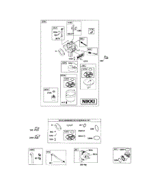 Carburetor parts for Briggs & Stratton Lawn & Garden Engine 31P900 (0036-0671) from AppliancePartsPros.com