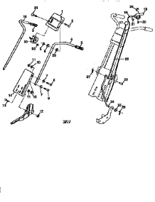 Handle Assembly parts for Western Auto Rear-Tine Tiller 3355A79 from AppliancePartsPros.com