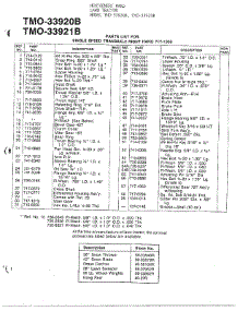 Single Speed Transaxle-R Page 2 parts for Mtd Front-Engine Lawn Tractor 33920B from AppliancePartsPros.com