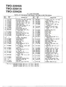 42" Lawn Tractors Page 5 parts for Mtd Front-Engine Lawn Tractor 33941A from AppliancePartsPros.com