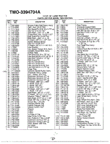 12Hp 36" Lawn Tractors Page 2 parts for Mtd Front-Engine Lawn Tractor 3394704A from AppliancePartsPros.com