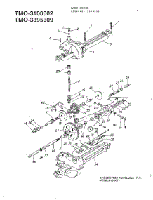 Single Speed Transaxle Right Hand parts for Mtd Front-Engine Lawn Tractor 3395309 from AppliancePartsPros.com