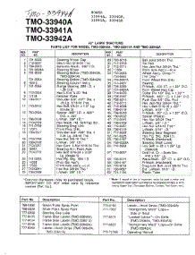 42" Lawn Tractors Page 3 parts for Mtd Front-Engine Lawn Tractor 33957A from AppliancePartsPros.com