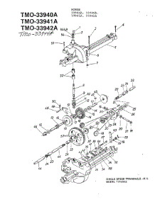Single Speed Transaxle-R parts for Mtd Front-Engine Lawn Tractor 33957A from AppliancePartsPros.com