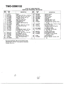 14Hp 42" Lawn Tractor Page 2 parts for Mtd Front-Engine Lawn Tractor 3396102 from AppliancePartsPros.com