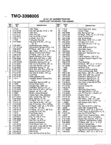 18 Hp 46" Garden Tractor Page 2 parts for Mtd Front-Engine Lawn Tractor 3398005 from AppliancePartsPros.com