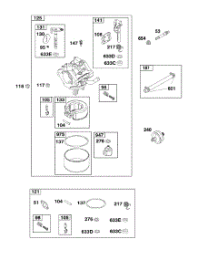 Carburetor / Fuel Supply parts for Briggs & Stratton Lawn & Garden Engine 33R777-0012-G1 from AppliancePartsPros.com