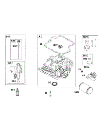 Crankcase Cover / Sump / Lubrication parts for Briggs & Stratton Lawn & Garden Engine 33R777-0012-G1 from AppliancePartsPros.com