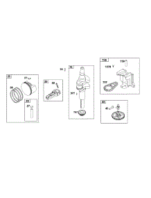 Crankshaft parts for Briggs & Stratton Lawn & Garden Engine 33R777-0012-G1 from AppliancePartsPros.com