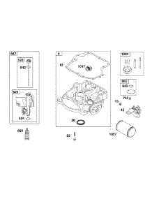 Crankcase Cover / Sump / Lubrication parts for Briggs & Stratton Lawn & Garden Engine 33R877-0033-G1 from AppliancePartsPros.com