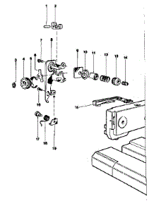Tension Bracket parts for Kenmore Mechanical Sewing Machine 340.1991180 (3401991180, 340 1991180) from AppliancePartsPros.com
