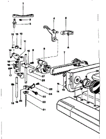 Needle Bar Group parts for Kenmore Mechanical Sewing Machine 340.1991180 (3401991180, 340 1991180) from AppliancePartsPros.com