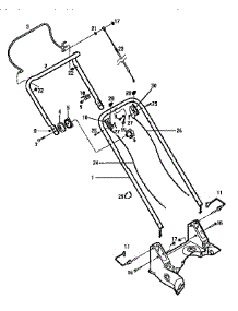 Handlebar And Mower Controls parts for Troy-Bilt Gas Walk-Behind Mower 34020 from AppliancePartsPros.com