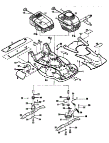 Engines, Mower Deck And Blade Assemblies parts for Troy-Bilt Gas Walk-Behind Mower 34023 from AppliancePartsPros.com