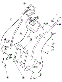Handlebars, Control Levers, And Throttle Lever parts for Troy-Bilt Gas Walk-Behind Mower 34308 from AppliancePartsPros.com