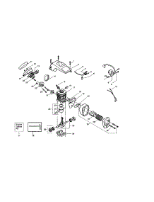 Cylinder / Shield / Carburetor parts for Craftsman Gas Chainsaw 350360171 from AppliancePartsPros.com