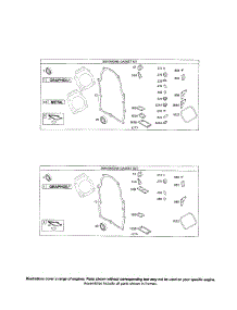 Engine Gasket Set parts for Briggs & Stratton Lawn & Garden Engine 350400 (0001-1414) from AppliancePartsPros.com