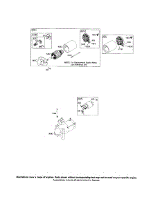 Motor-Stater parts for Briggs & Stratton Lawn & Garden Engine 350400 (0001-1414) from AppliancePartsPros.com
