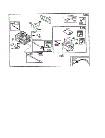 Carburetor parts for Briggs & Stratton Lawn & Garden Engine 350455-1162-E1 from AppliancePartsPros.com