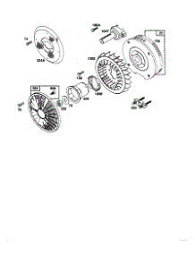 Flywheel parts for Briggs & Stratton Lawn & Garden Engine 350455-1162-E1 from AppliancePartsPros.com