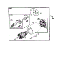 Starter Motor parts for Briggs & Stratton Lawn & Garden Engine 350455-1162-E1 from AppliancePartsPros.com