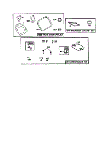 Gasket Kits parts for Briggs & Stratton Lawn & Garden Engine 350455-1162-E1 from AppliancePartsPros.com