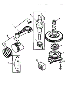 Crankshaft And Piston parts for Briggs & Stratton Lawn & Garden Engine 351777-1114-A1 from AppliancePartsPros.com