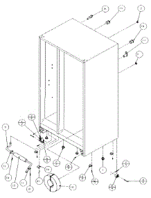 Drain And Rollers parts for Amana Side-By-Side Refrigerator 35271-P1121805W from AppliancePartsPros.com