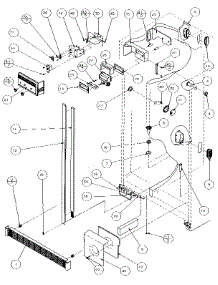Refrigerator, Freezer Controls, And Cabinet parts for Amana Side-By-Side Refrigerator 35278-P1121806W from AppliancePartsPros.com