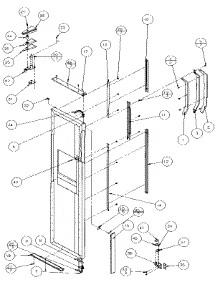Freezer Door, Hinge, And Trim Parts parts for Amana Side-By-Side Refrigerator 35508-P1121712W from AppliancePartsPros.com