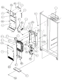 Evaporator And Air Handling parts for Amana Side-By-Side Refrigerator 35508-P1121712W from AppliancePartsPros.com