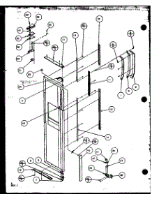 Freezer Door parts for Amana Side-By-Side Refrigerator 35508L-P1121712WL from AppliancePartsPros.com