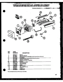 Compact Ice Maker (Ic4n / P1110801w) parts for Amana Side-By-Side Refrigerator 35531W-P1121905WW from AppliancePartsPros.com