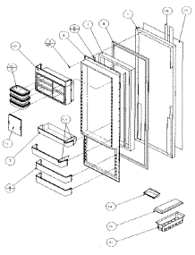 Refrigerator Door parts for Amana Side-By-Side Refrigerator 35541-P1121709W from AppliancePartsPros.com