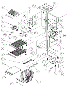 Freezer Shelving And Refrigerator Light parts for Amana Side-By-Side Refrigerator 35541-P1121709W from AppliancePartsPros.com