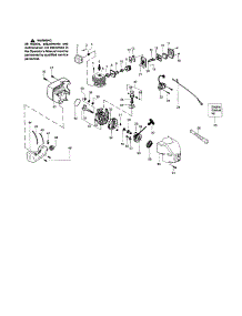 Crankcase / Crankshaft parts for Craftsman Gas Line Trimmer 358348321 from AppliancePartsPros.com