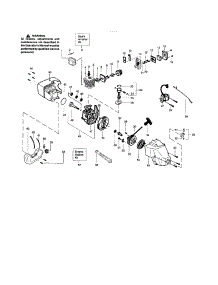 Crankcase / Crankshaft / Cylinder parts for Craftsman Gas Line Trimmer 358348340 from AppliancePartsPros.com