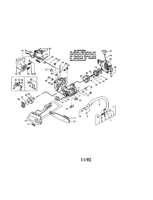 Fan Housing / Chain / Bar / Chassis parts for Craftsman Gas Chainsaw 358350481 from AppliancePartsPros.com