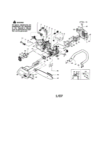 Chassis / Bar / Handle parts for Craftsman Gas Chainsaw 358350540 from AppliancePartsPros.com