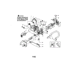 Chassis / Bar / Handle parts for Craftsman Gas Chainsaw 358350570 from AppliancePartsPros.com