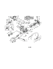 Chassis / Chain / Bar / Fan Housing parts for Craftsman Gas Chainsaw 358350580 from AppliancePartsPros.com