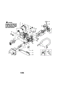 Housing / Chassis / Flywheel / Chain parts for Craftsman Gas Chainsaw 358350590 from AppliancePartsPros.com