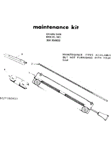 Maintance Kit parts for Craftsman Gas Chainsaw 358350833 from AppliancePartsPros.com