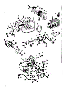 Crankcase Assembly parts for Craftsman Gas Chainsaw 358350842 from AppliancePartsPros.com