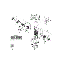 Shield / Cylinder / Crankshaft parts for Craftsman Gas Chainsaw 358350870 from AppliancePartsPros.com